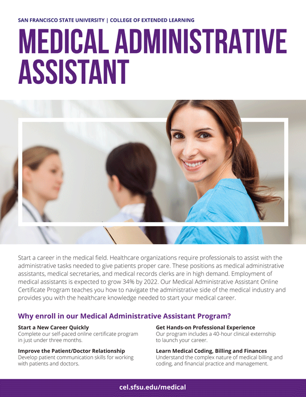 Medical Administrative Assistant brochure cover