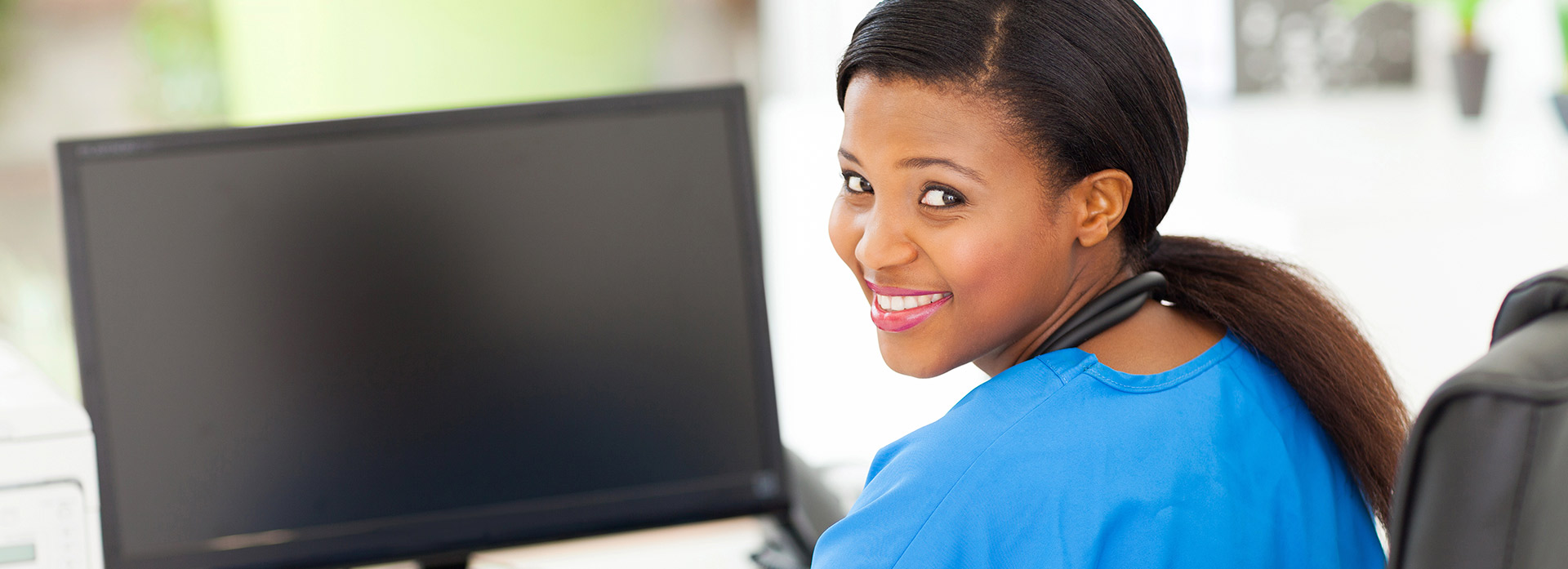 Clinical Medical Assistant using a computer