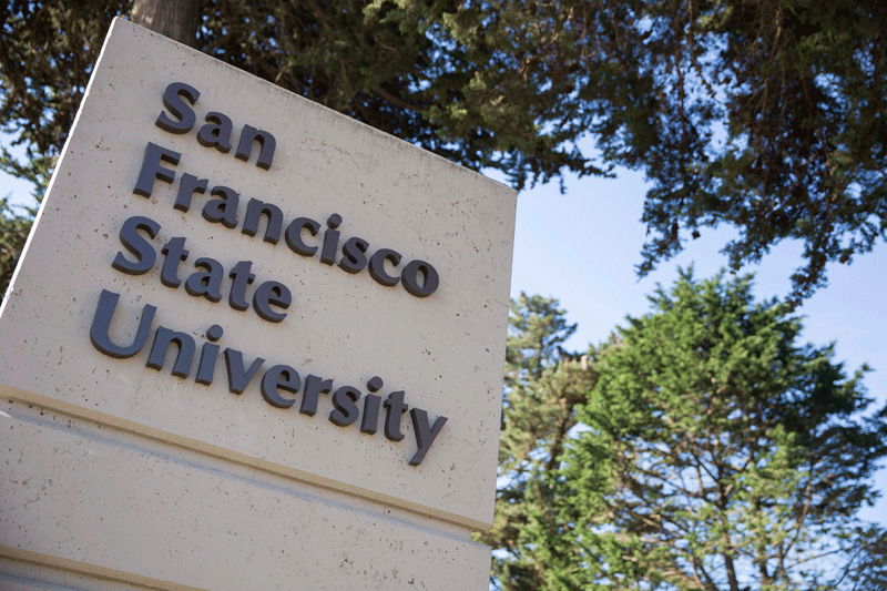 San Francisco State University sign