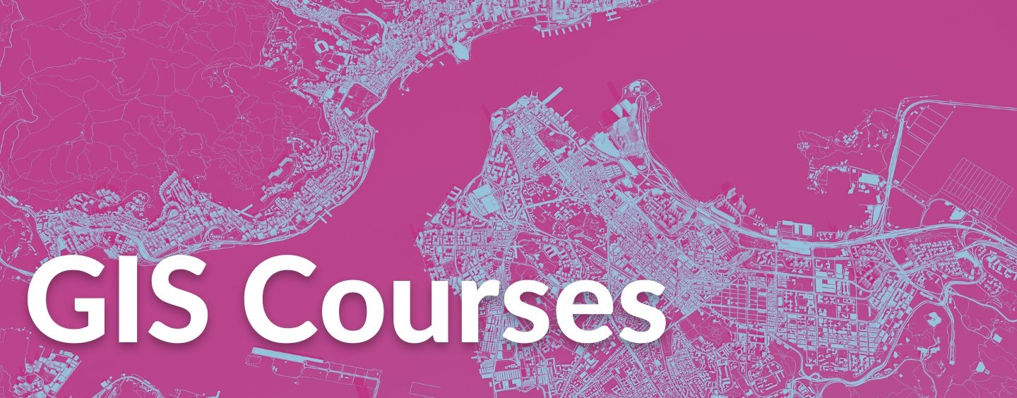 GIS Courses over a satellite map